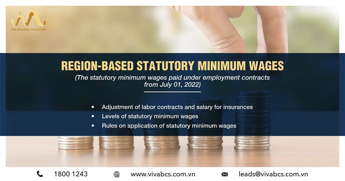 The statutory minimum wages paid under employment contracts from july 01 2022