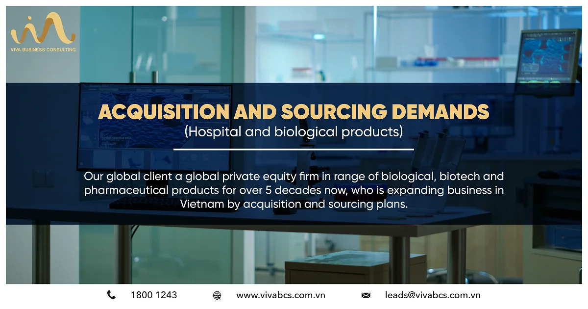 Acquisition and sourcing demands - hospital and biological products